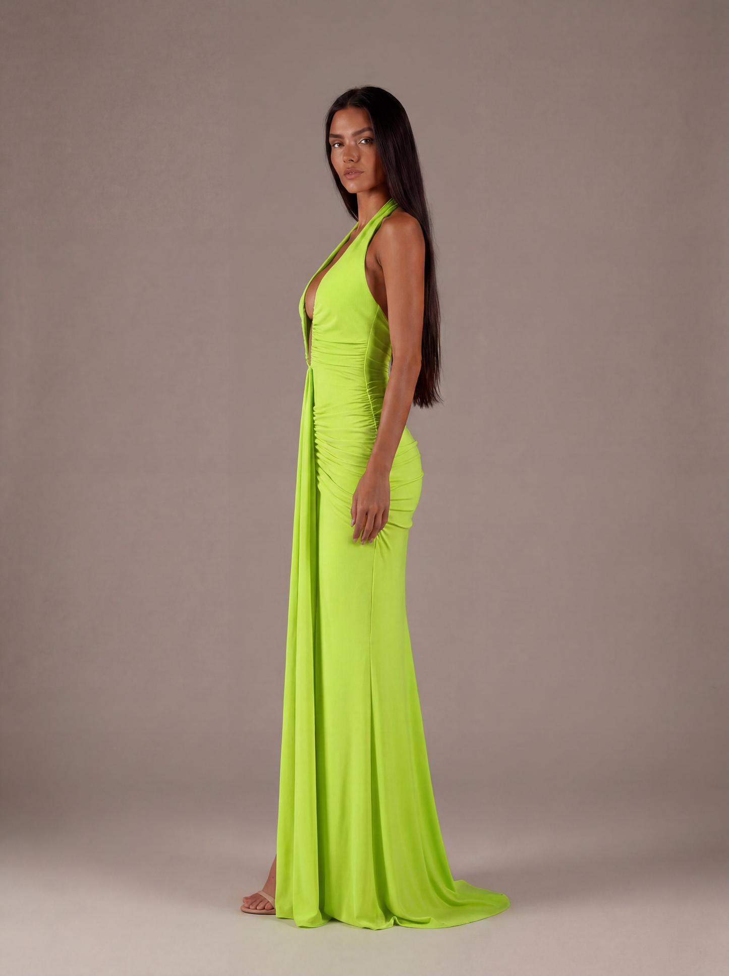 Lime Glow Maxi Dress